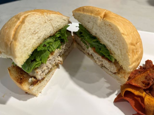 Chicken Burgers with Garlic-Rosemary Mayonnaise