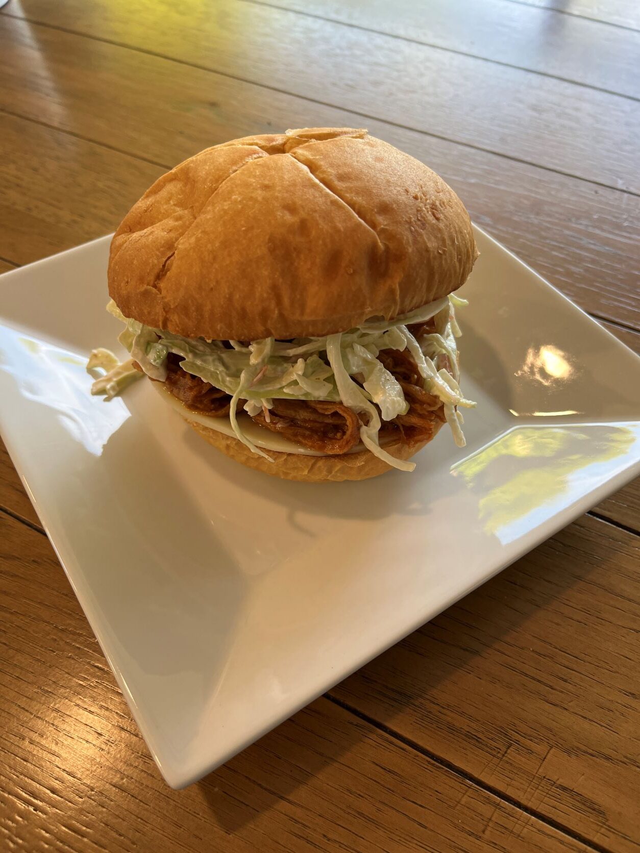 Tangy Pork Sandwiches with Spicy Slaw