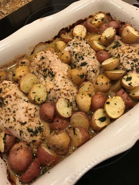 Baked Honey Dijon Chicken and Potatoes